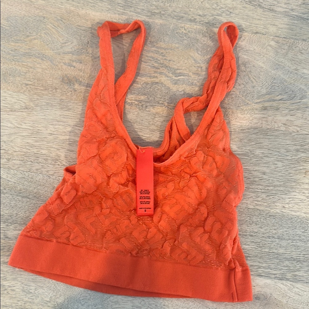 Skims x Fendi Lace Bralette in Orange